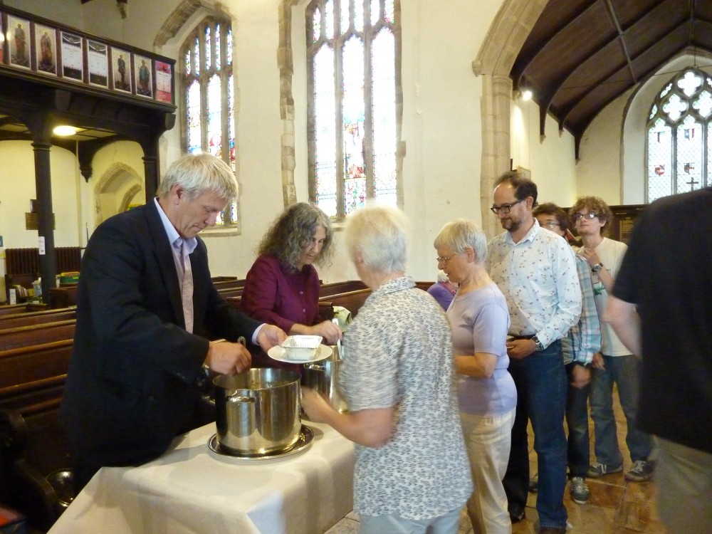 Serving the WW1 meal