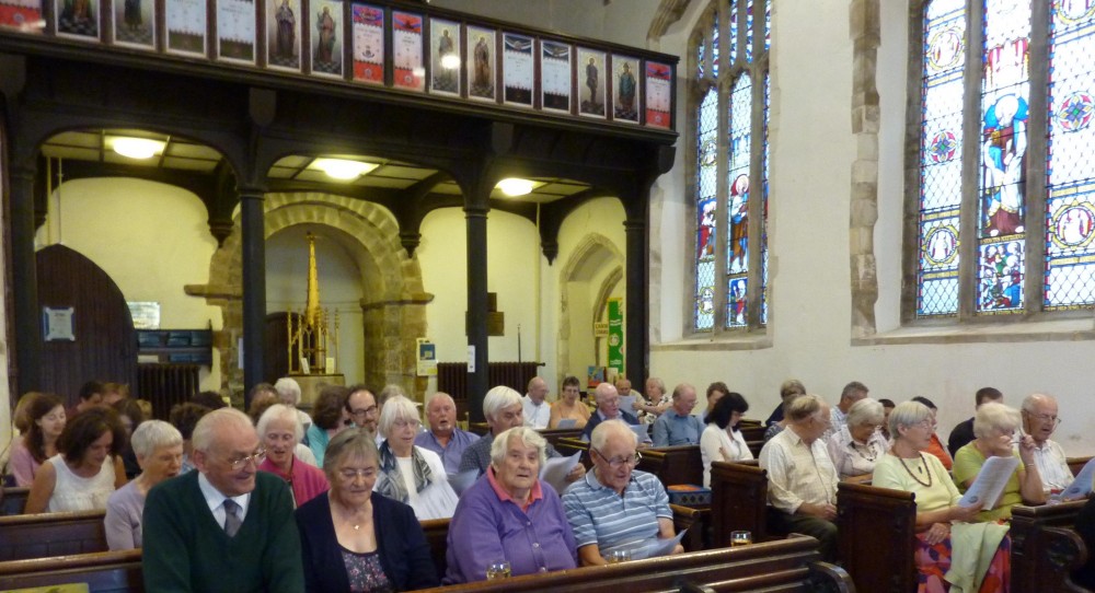 Singers in the pews